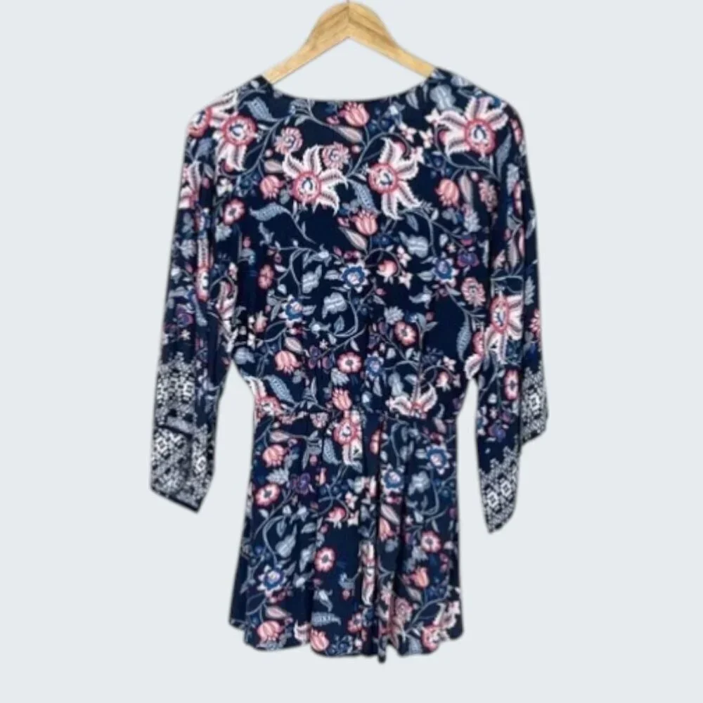 DRESS FORUM LOS ANGELES FLORAL PRINT SHORTS ROMPER